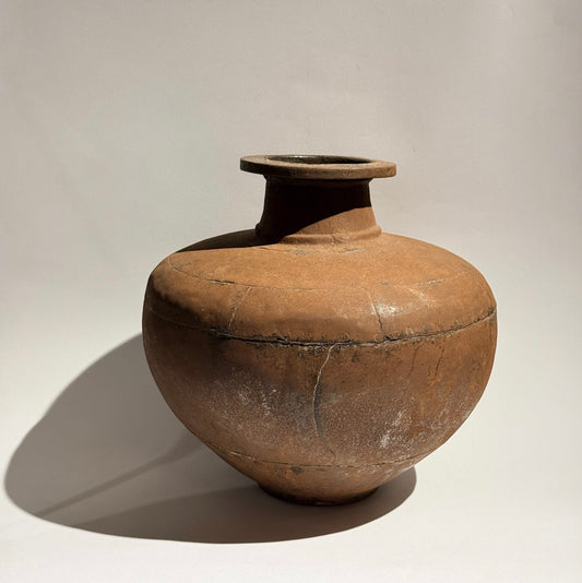 Vase en métal rouillé indien XIXème